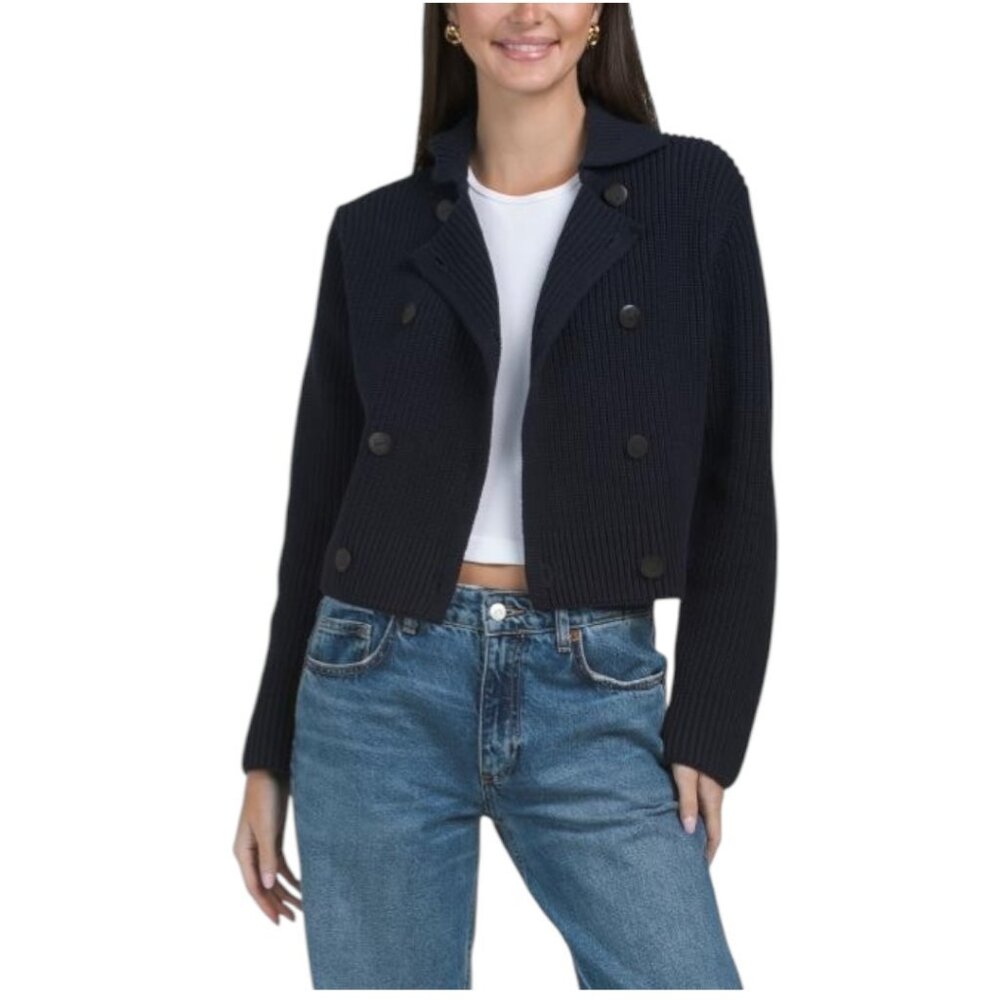 VINCE Double Breasted Sweater Jacket